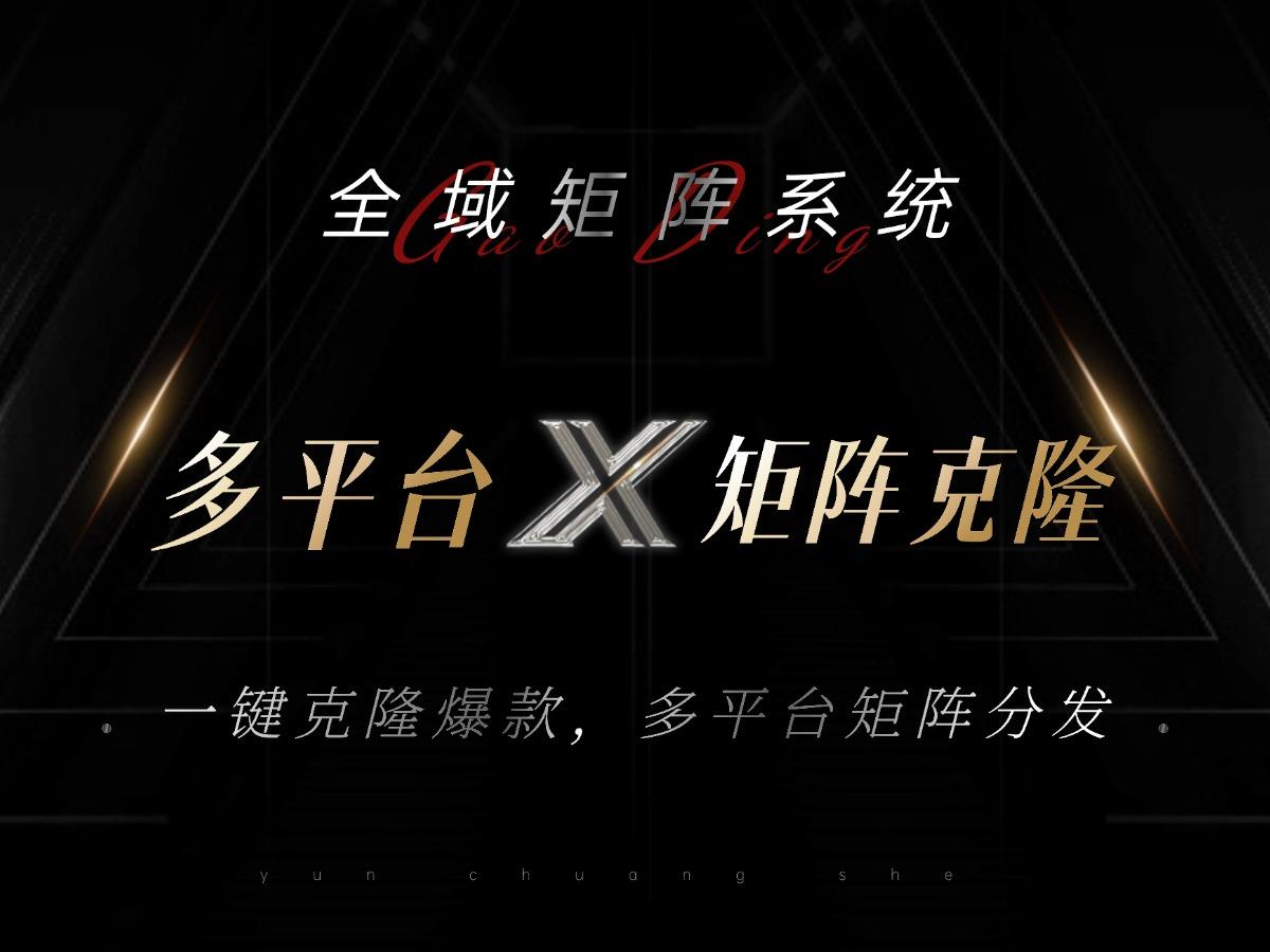 全域矩阵系统，可一键克隆爆款矩阵分发到多个平台！矩阵操作日引流500+！-1