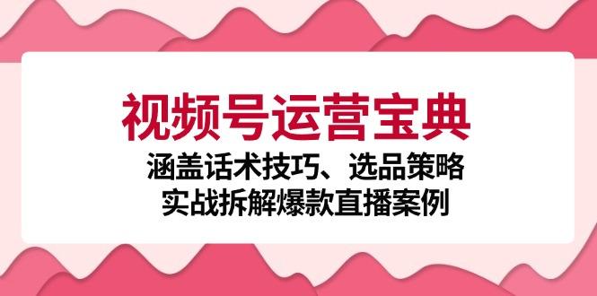 视频号运营宝典：涵盖话术技巧、选品策略、实战拆解爆款直播案例-1