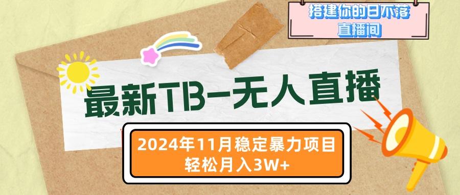 最新TB-无人直播 11月最新，打造你的日不落直播间，轻松月入3W+-1