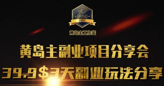 黄岛主副业分享会1期：3天3个副业玩法，速度上车-1