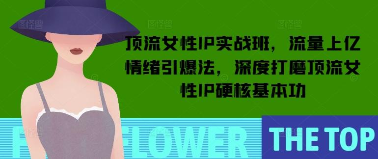 顶流女性IP实战班，流量上亿情绪引爆法，深度打磨顶流女性IP硬核基本功-1