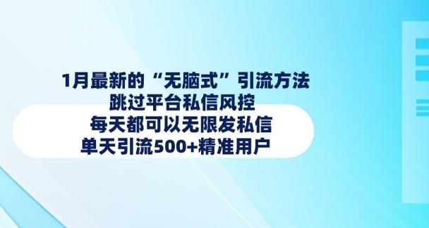 1月最新的无脑式引流方法，跳过平台私信风控，每天都可以无限发私信，单天引流500+精准用户-1