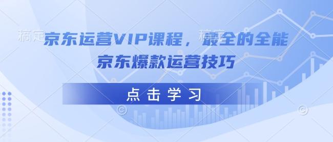 京东运营VIP课程，最全的全能京东爆款运营技巧-1