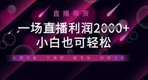 半无人直播带货，一场利润数张，适合所有平台玩法，小白也可轻松-1