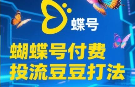 2025蝴蝶号付费投流豆豆打法，助新手快速掌握付费流量撬动自然流的核心玩法-1