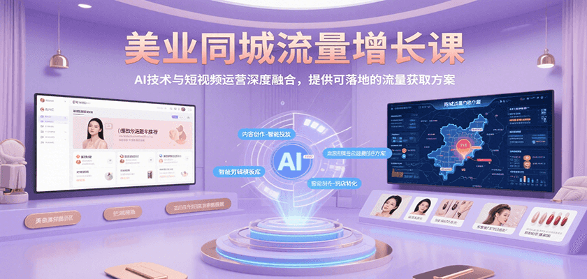 美业同城流量增长课，AI技术与短视频运营深度融合，提供可落地的流量获取方案-1