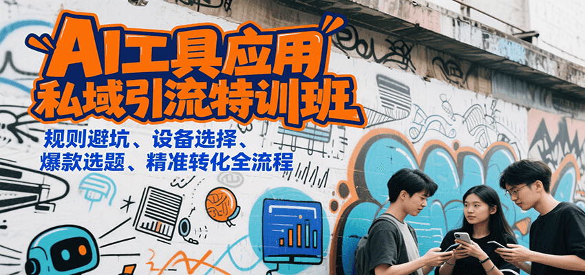 AI工具应用私域引流特训班，规则避坑、设备选择、爆款选题、精准转化全流程-1