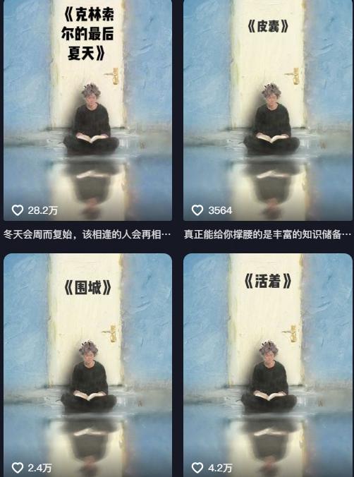 AI制作爆款书单，抖音42粉丝博主书单号制作拆解，单条视频28W赞-2