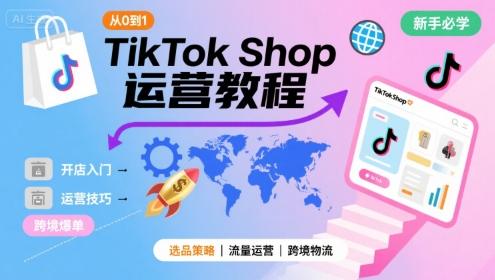 TikTok Shop从0到1运营教程，TikTok跨境电商新手必学课程-1