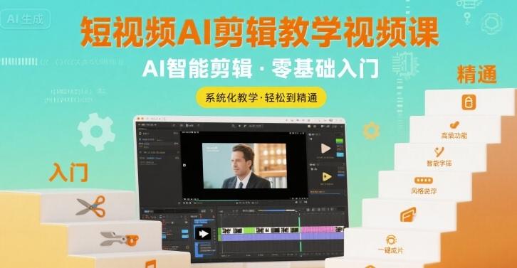 短视频AI剪辑教学视频课，入门到精通-1